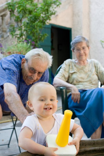 Avec pépé et mamie