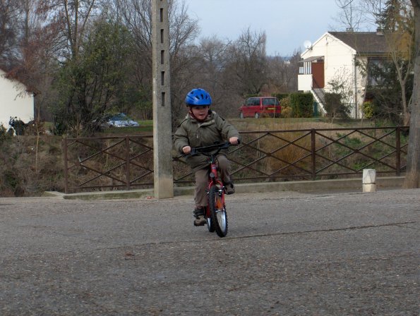 Leçon de vélo.
