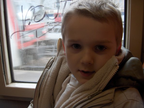 Dans le train vers Paris