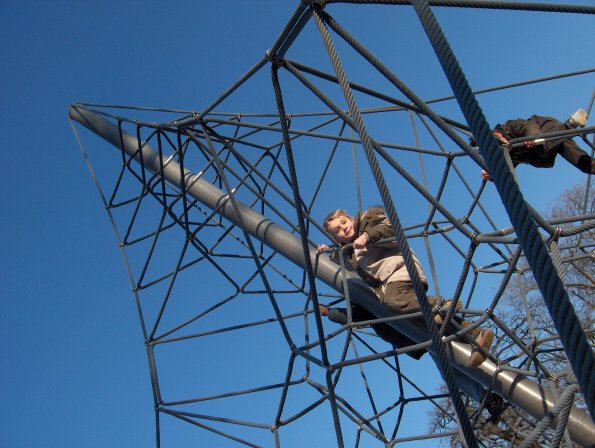 La toile d'araignée au jardin d'acclimatation