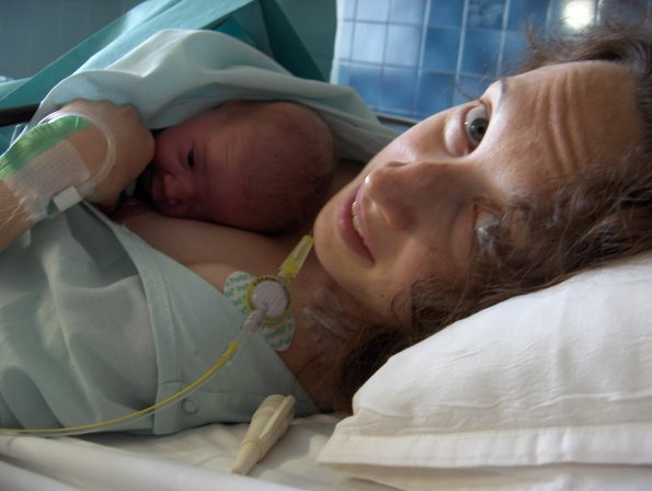 Blanche, quelques minutes après sa naissance